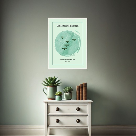 Our Mountain Home Poster - Topo Map 1 8