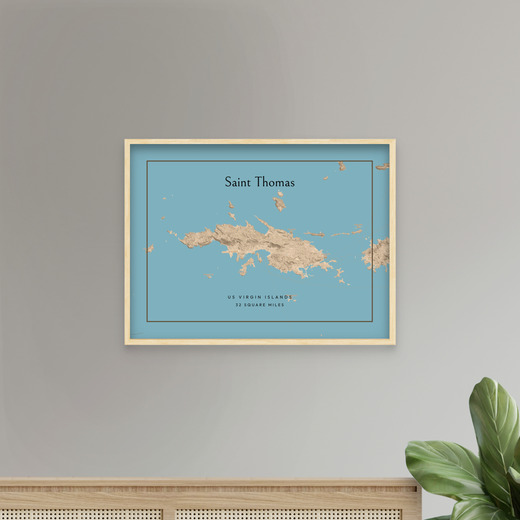 Island of St Thomas Map Poster - Street Map 8
