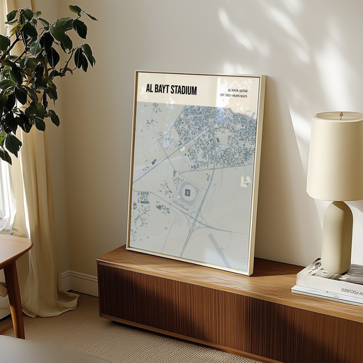 Al Bayt Stadium Poster - Street Map 8