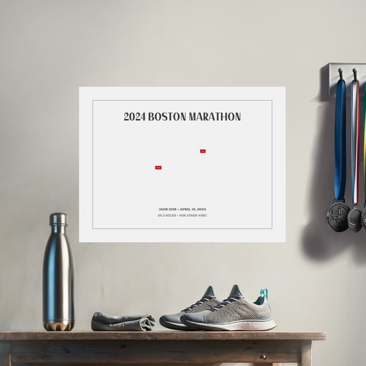 2024 Boston Marathon Poster - Route Map 8