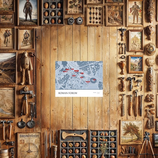 Roman Forum Poster - Street Map 8
