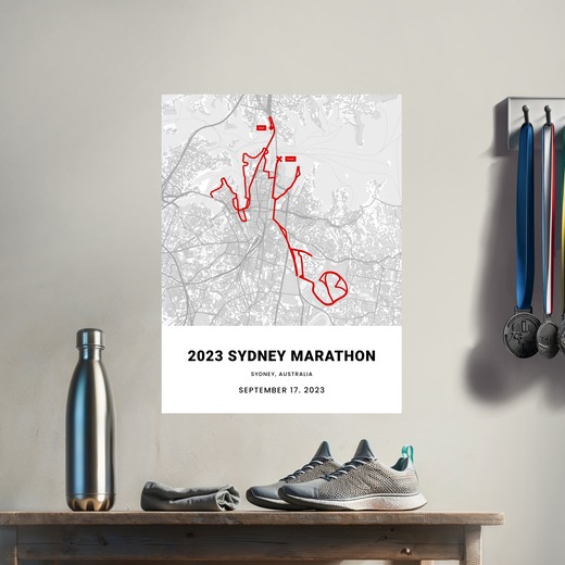 2023 Sydney Marathon Poster - Route Map 8