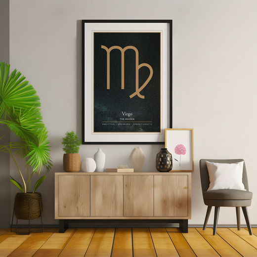 Virgo in Simple Sharp Print - Custom Zodiac Sign Poster 7