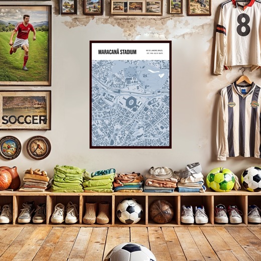 Maracanã Stadium Poster - Street Map 8
