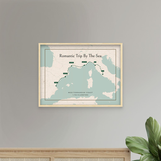 Our Mediterranean Coast Trip Poster - Route Map 8