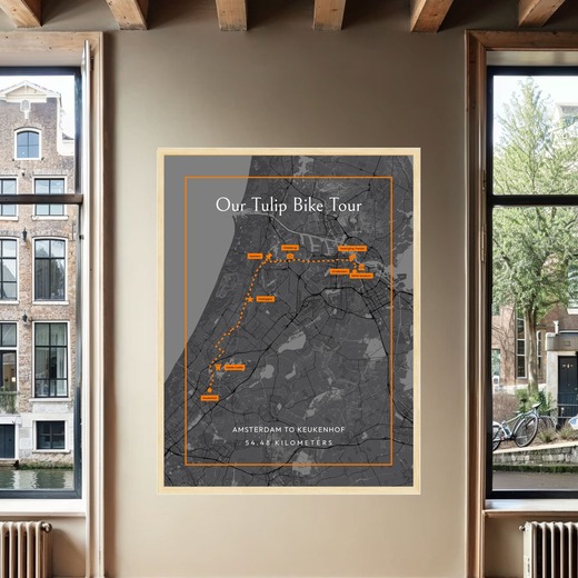 Our Bicycle Ride Poster - Route Map 8