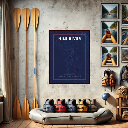 Nile River through Luxor in High Energy Poster 8