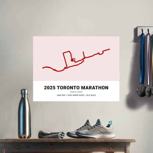 Minimalist 2025 Toronto Marathon Poster - Route Map 8