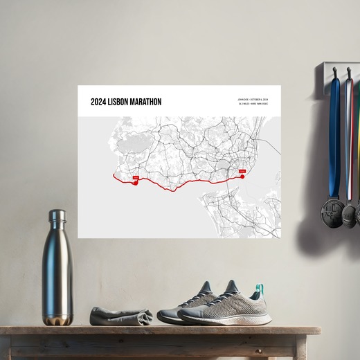 2024 Lisbon Marathon Poster - Route Map 8