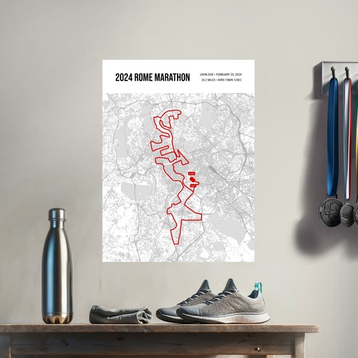 2024 Rome Marathon Poster - Route Map 8