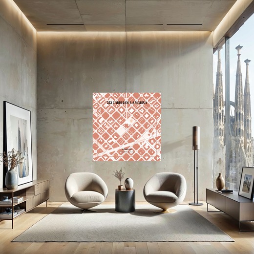 La Sagrada Familia Poster - Street Map 8