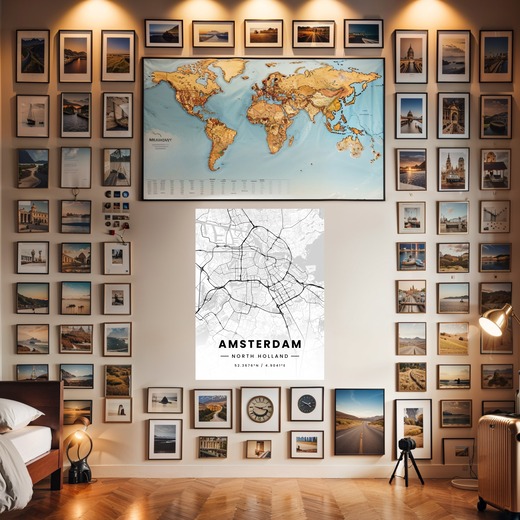 Amsterdam in Light Poster - Street Map 8