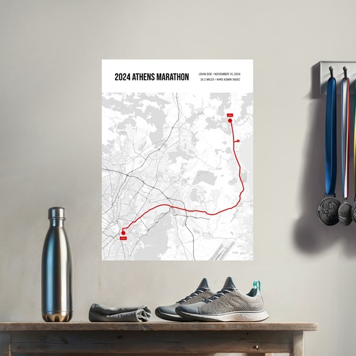 2024 Athens Marathon Poster - Route Map 8