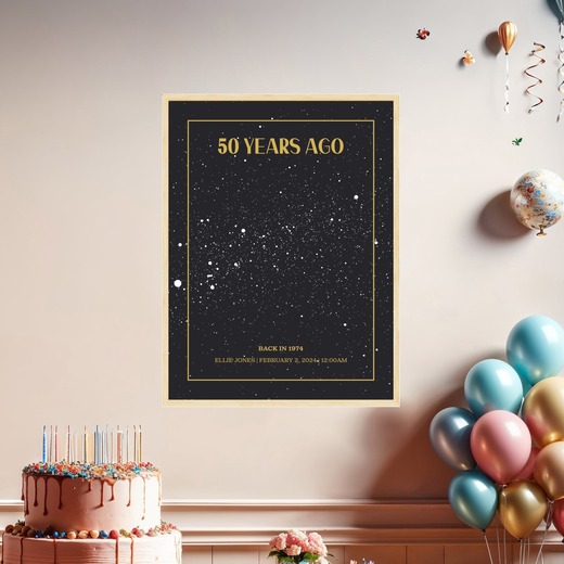 50th Birthday Poster - Celestial Map 8