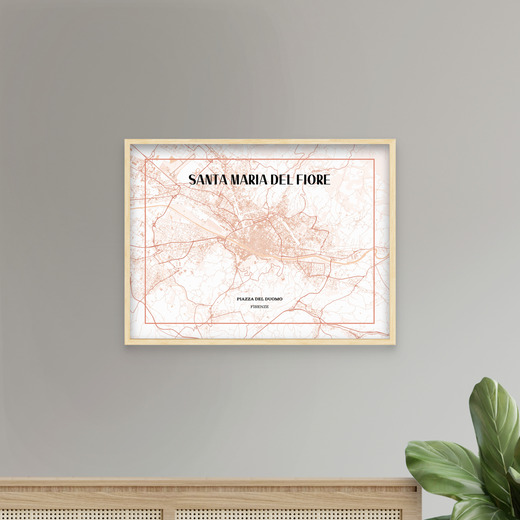 Santa Maria Del Fiore Poster - Street Map 8