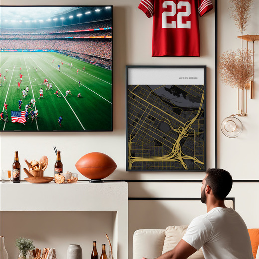 Minnesota Vikings Stadium Poster - Street Map 8
