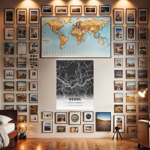 Seoul in Dark Poster - Street Map 8