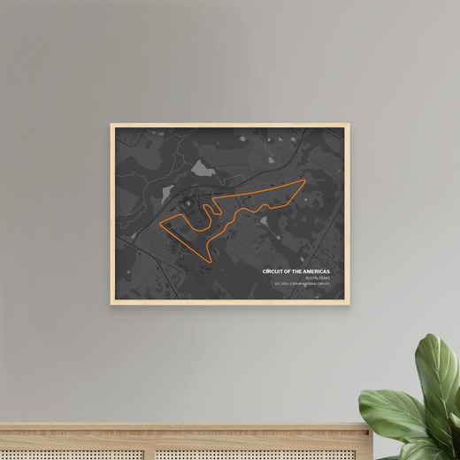 Circuit of the Americas Poster - Track Map 8