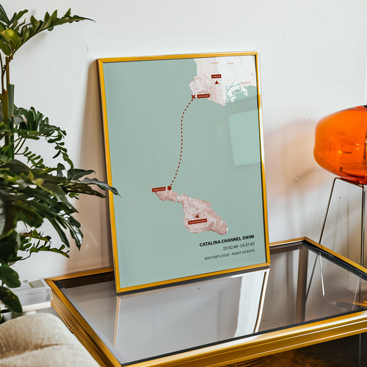 Catalina Channel Swim Poster - Route Map 11