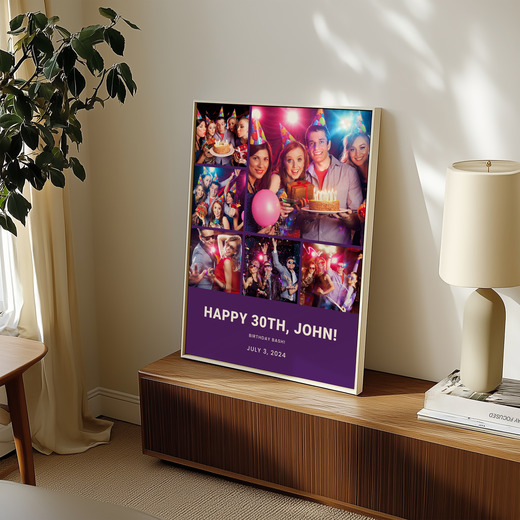 Turning 30 with Style Poster - Photo Collage Print 8