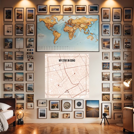 My Stay in Soho Poster - Route Map 8