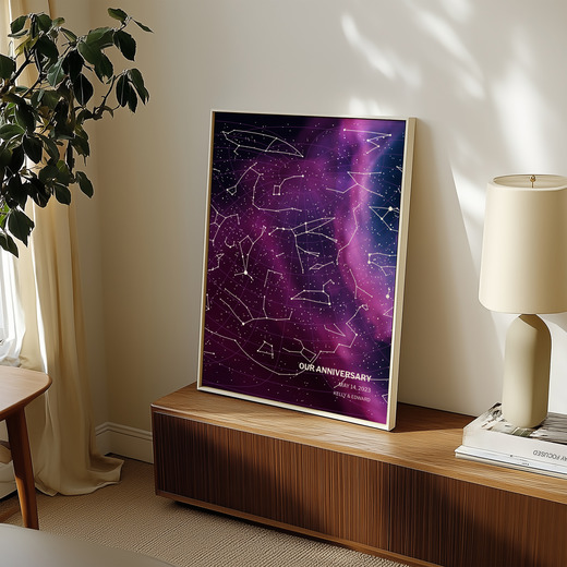 Our Anniversary Poster in Nebula - Celestial Map 9