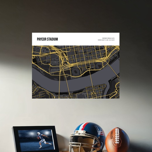 Cincinnati Bengals Stadium Poster - Street Map 8