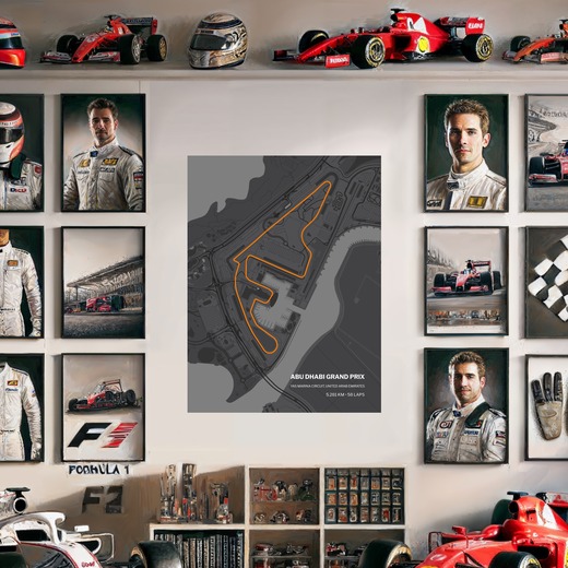 Abu Dhabi Grand Prix Poster - Track Map 8