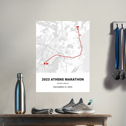 2023 Athens Marathon Poster - Route Map 8