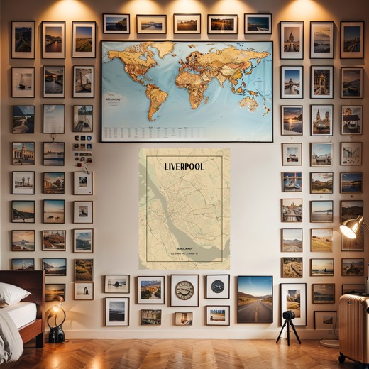 Liverpool in Vintage Poster - Street Map 8