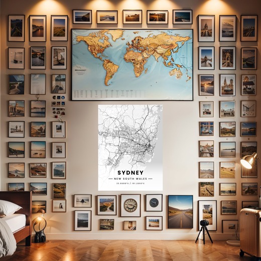 Sydney in Light Poster - Street Map 8