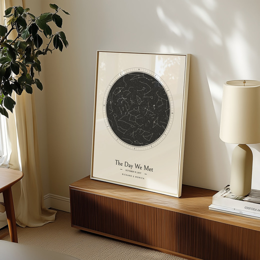 The Day We Met Poster - Classic Celestial Map 8