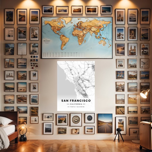San Francisco in Light Poster - Street Map 8