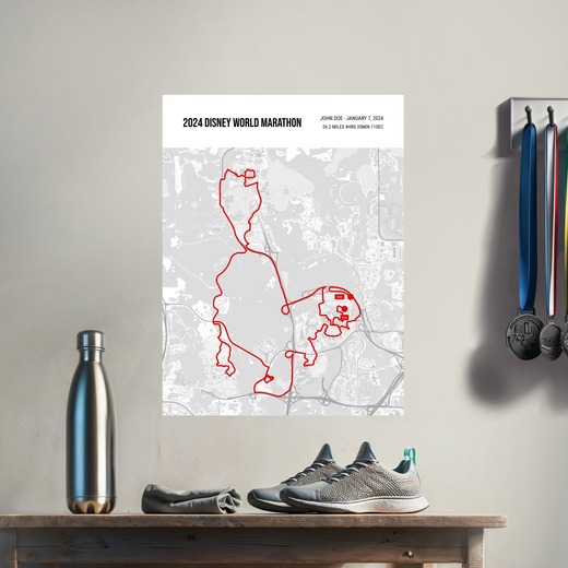 2024 Disney World Marathon Poster - Route Map 8