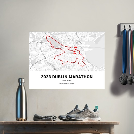 2023 Dublin Marathon Poster - Route Map 8
