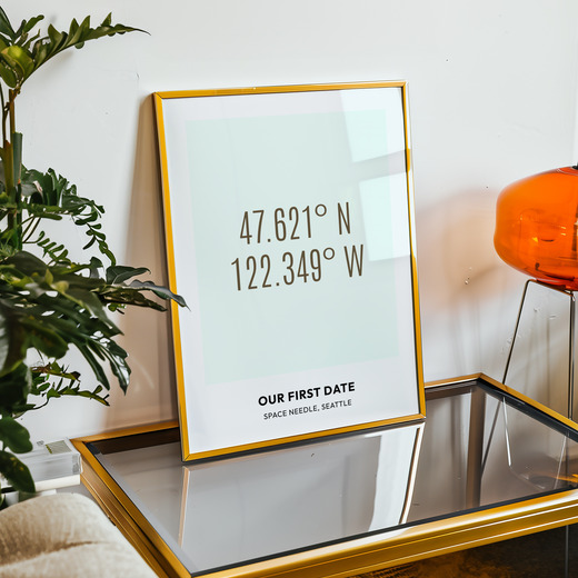 Where We Had Our First Date Poster - Coordinates 11