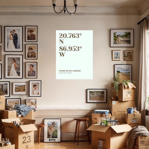 Where We Got Married Poster - Classic Coordinates 8