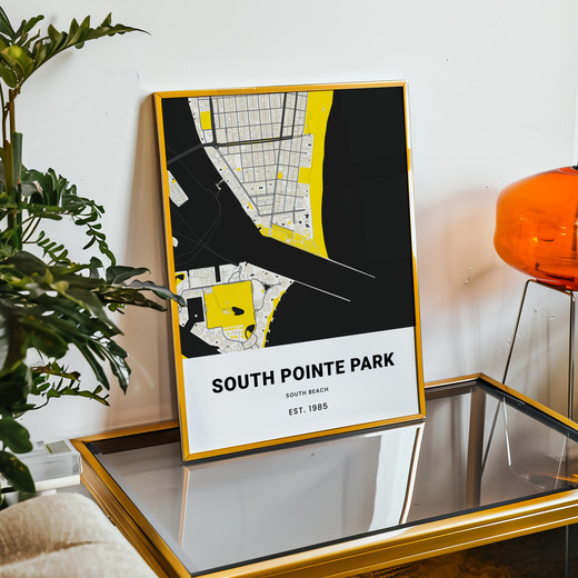 South Pointe Park Poster - Street Map 11