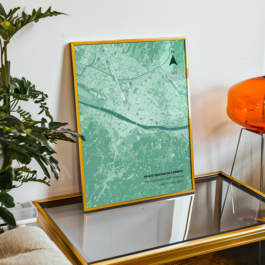 Ponte Vecchio Poster - Street Map 11