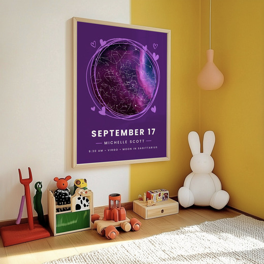 The Day you Were Born Poster - Nebula - Celestial Map 11