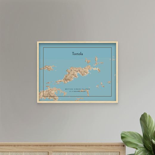 Island of Tortola Map Poster 8