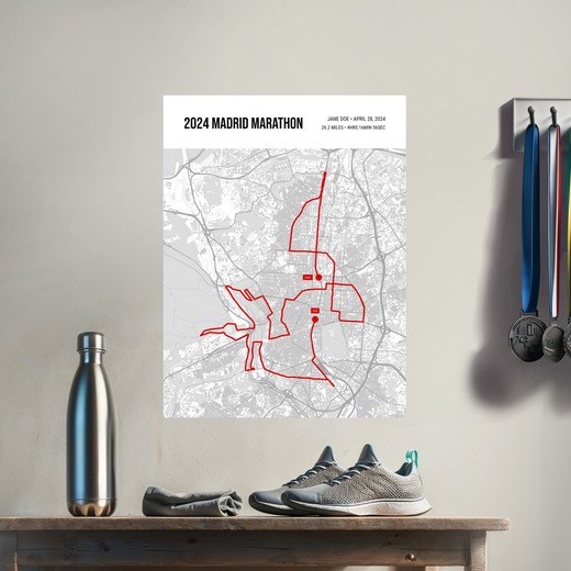 2024 Madrid Marathon Poster - Route Map 8