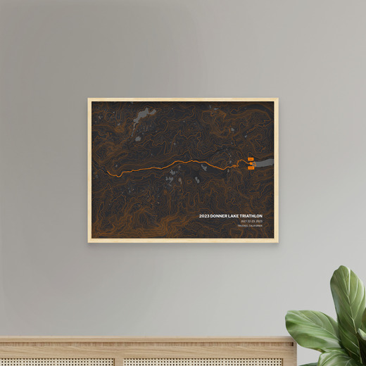 2023 Donner Lake Triathlon Poster - Route Map 8