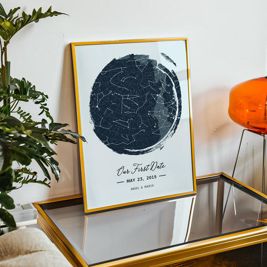 When We Had Our First Date Poster - Celestial Map 11