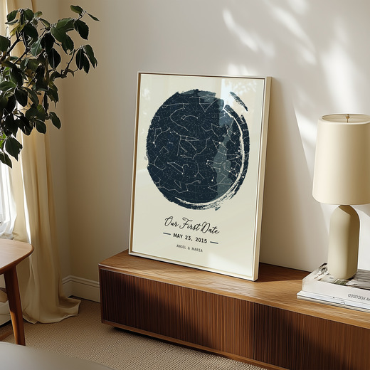 When We Had Our First Date Poster - Celestial Map 8