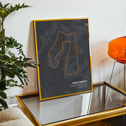 Road America Poster - Track Map 11