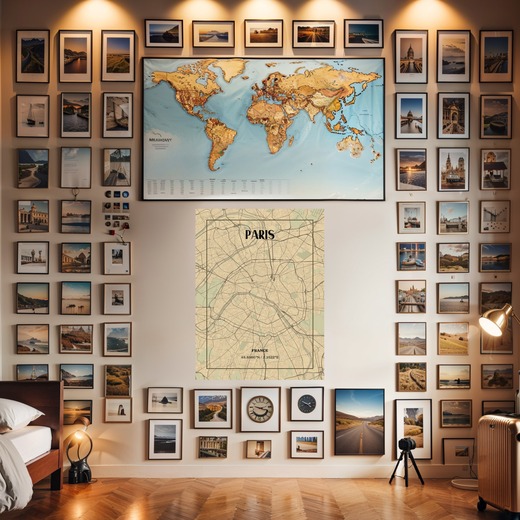Paris in Vintage Poster - Street Map 8