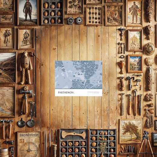 Parthenon Poster - Street Map 8
