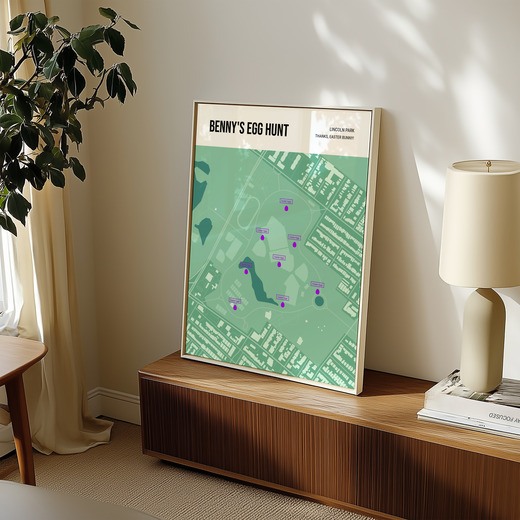Easter Egg Hunt Poster - Street Map 8