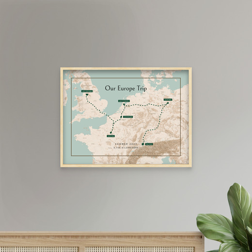 Our Europe Trip Poster - Route Map 7